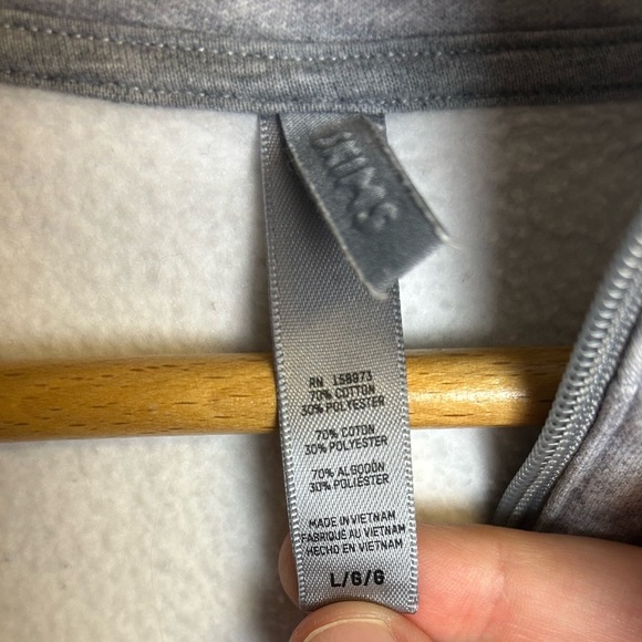 Not for sale Skims Gray Sweatshirt Henley Zip Size L Gray Minimalist Natural - Picture 10 of 12